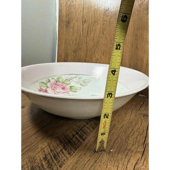 Antique Hand Painted Pink Rose Bowl John Roth Studios - Picture 3 of 5